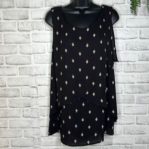 Ava & Viv Tiered Layered Boho Hippie Top Blouse Size 1X